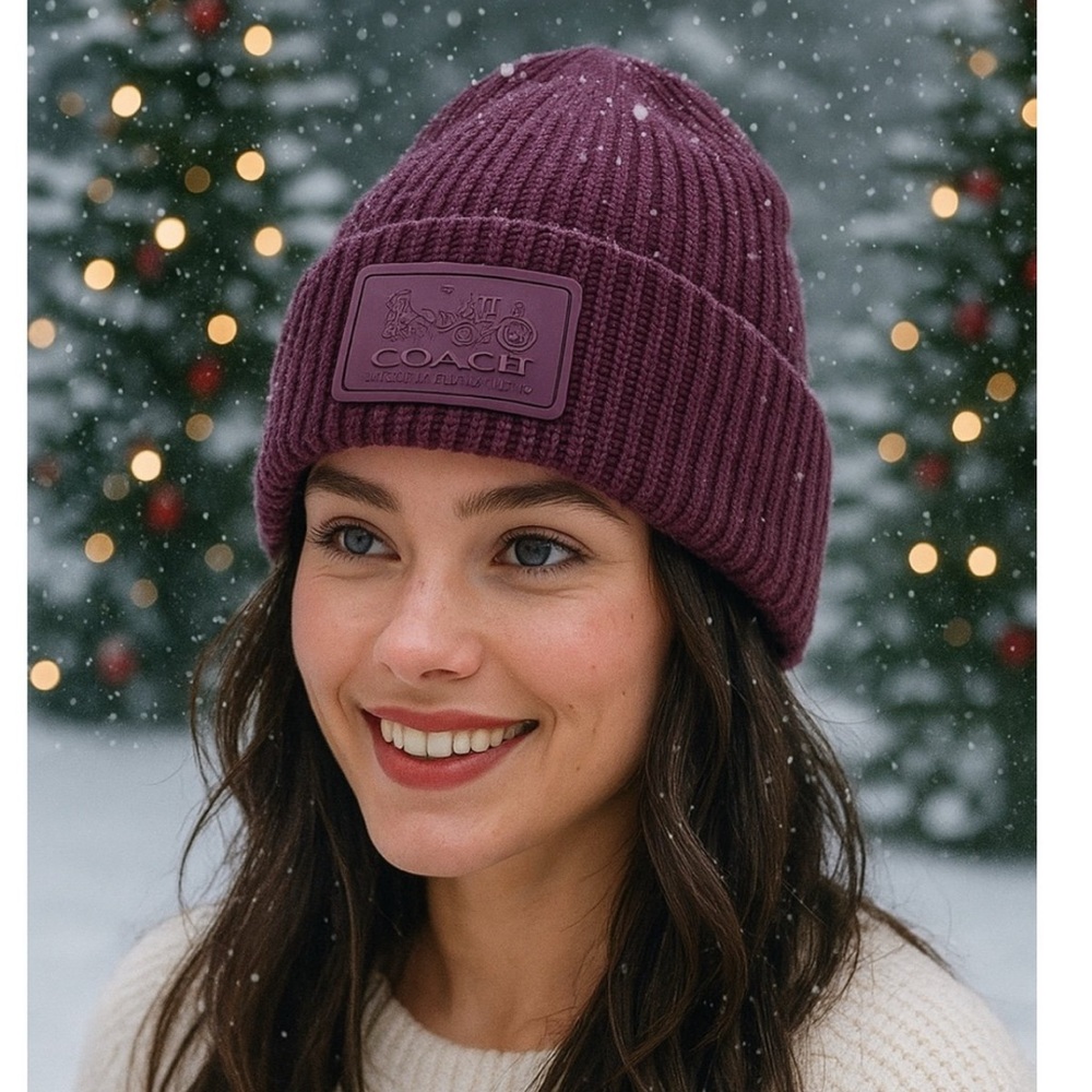 Coach Deep Red Knit Top